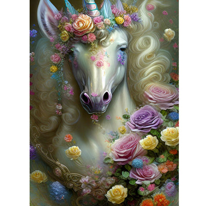 Flower Fairy Horse - Full Round Drill Diamond Painting 30*40CM