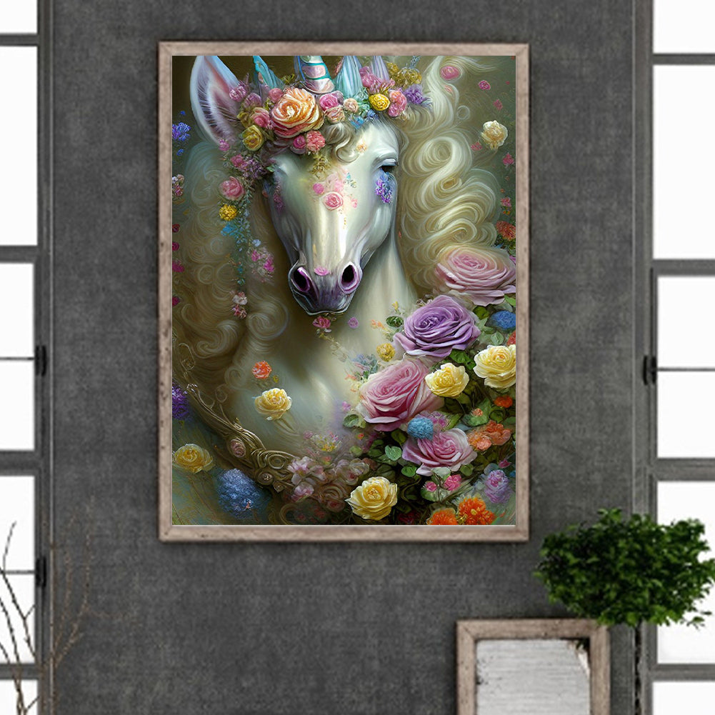 Flower Fairy Horse - Full Round Drill Diamond Painting 30*40CM