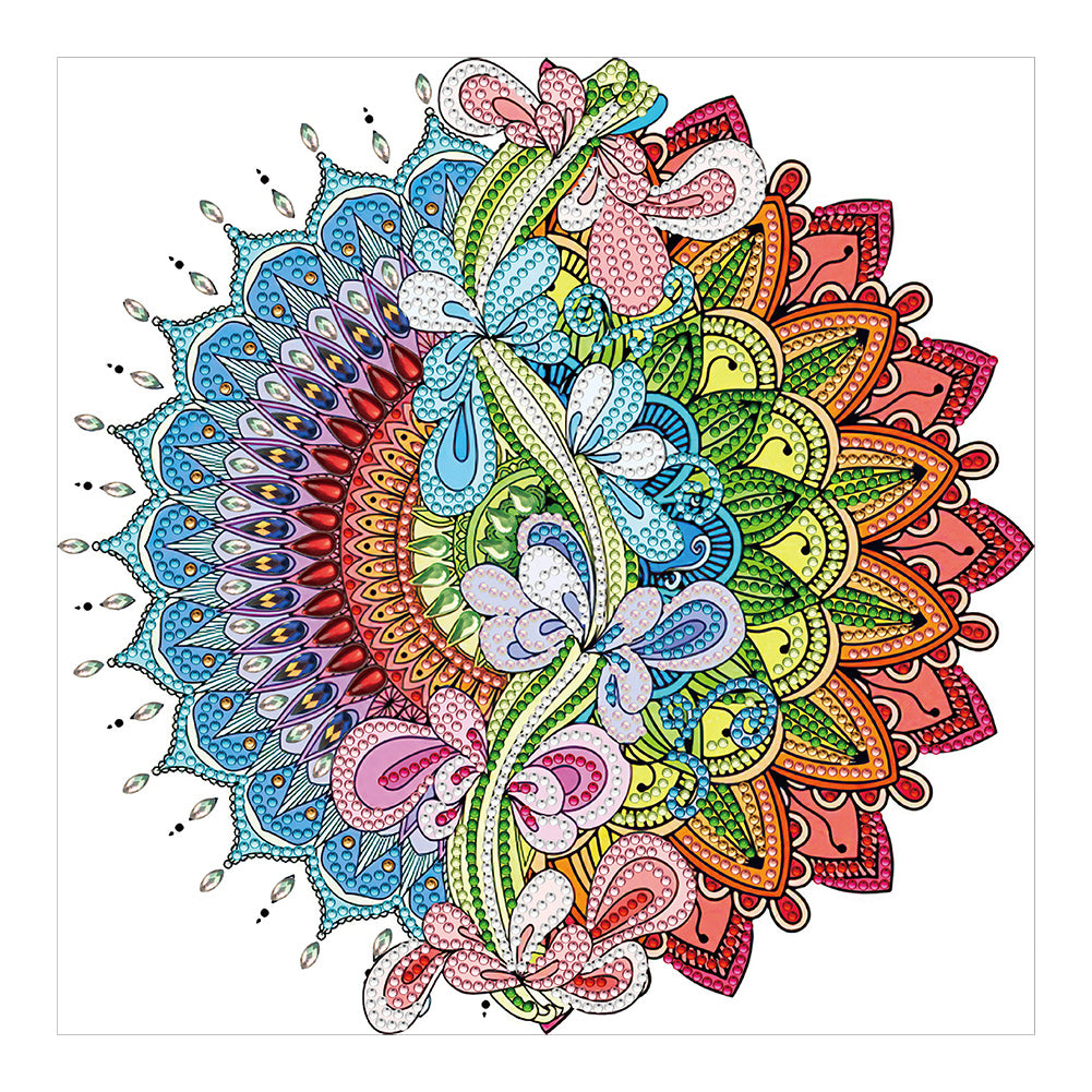 Colored Flower Ornaments - Special Shaped Drill Diamond Painting 30*30CM