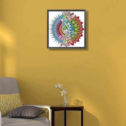 Colored Flower Ornaments - Special Shaped Drill Diamond Painting 30*30CM