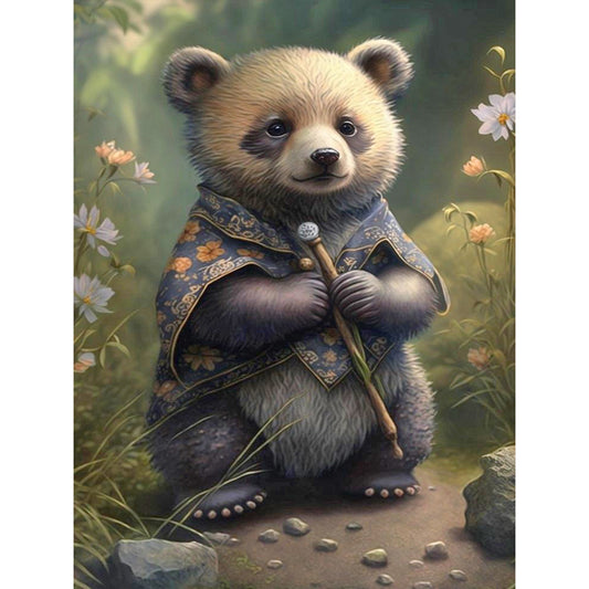 Black Bear Learning Magic 30*40Ccm(canvas) full round drill diamond painting