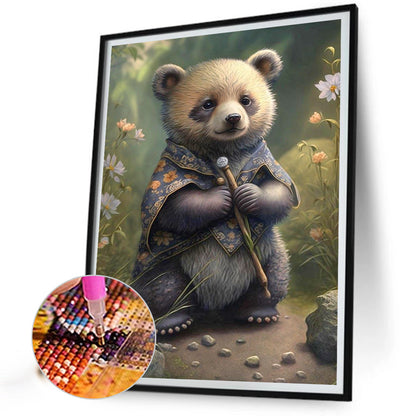 Black Bear Learning Magic 30*40Ccm(canvas) full round drill diamond painting