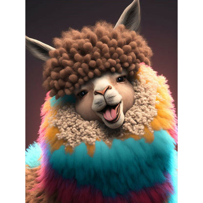 Donkey Smiling At The Camera 30*40Ccm(canvas) full round drill diamond painting