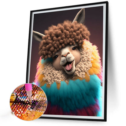 Donkey Smiling At The Camera 30*40Ccm(canvas) full round drill diamond painting