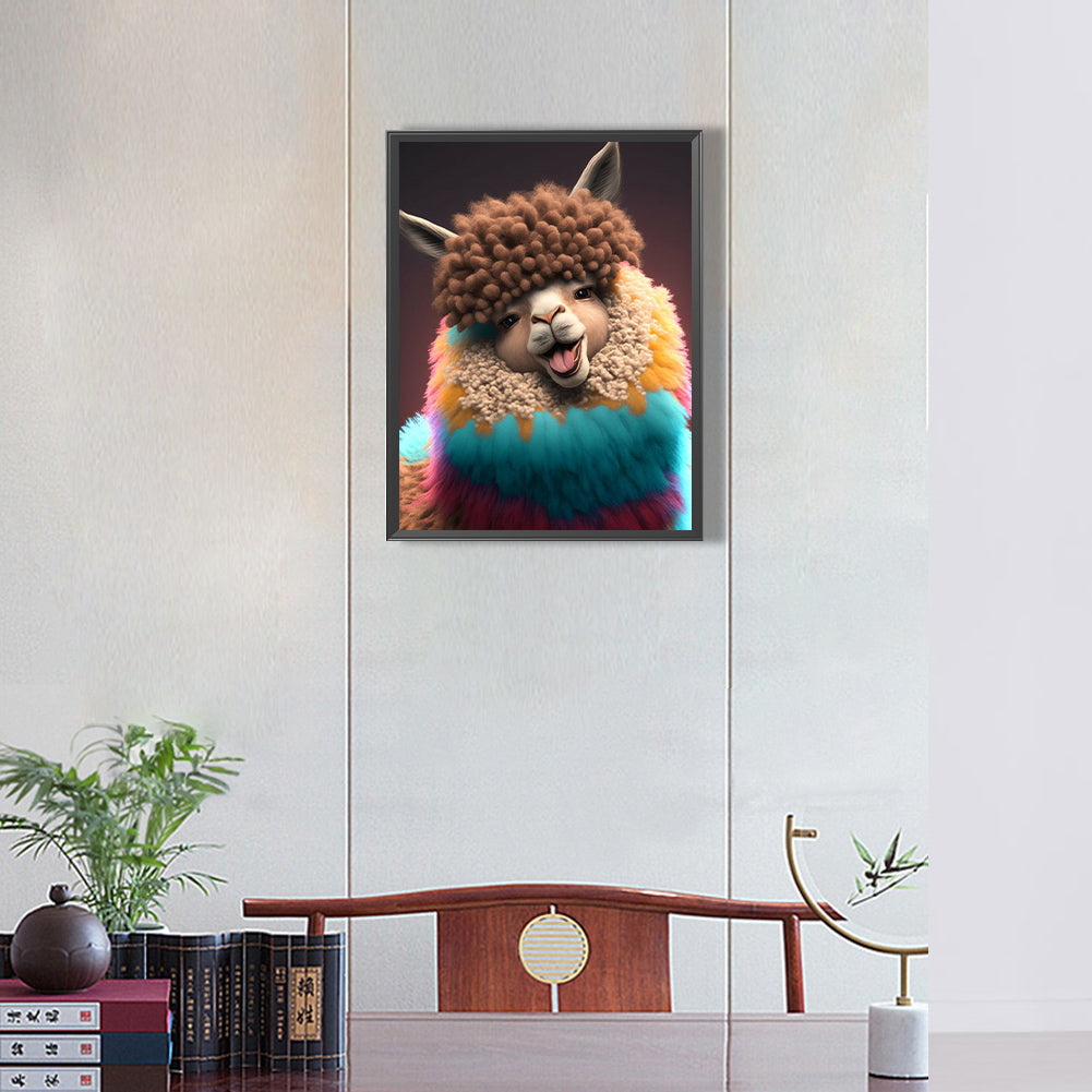 Donkey Smiling At The Camera 30*40Ccm(canvas) full round drill diamond painting