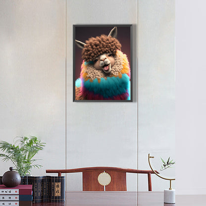 Donkey Smiling At The Camera 30*40Ccm(canvas) full round drill diamond painting