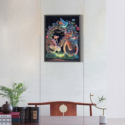 Bicycles Decorated With Magic 30*40Ccm(canvas) full round drill diamond painting
