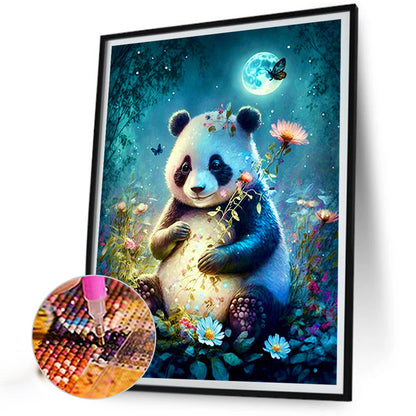 Moonlight Panda - Full Round Drill Diamond Painting 30*40CM