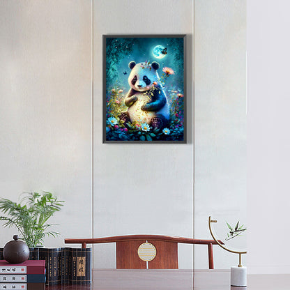 Moonlight Panda - Full Round Drill Diamond Painting 30*40CM