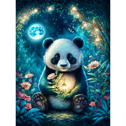 Moonlight Panda - Full Round Drill Diamond Painting 30*40CM