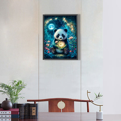 Moonlight Panda - Full Round Drill Diamond Painting 30*40CM