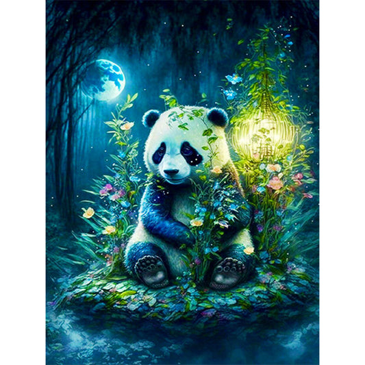 Moonlight Panda - Full Round Drill Diamond Painting 30*40CM