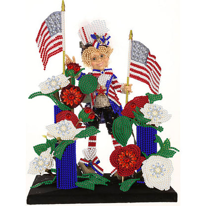 Independence Day Elf - Special Shaped Drill Diamond Painting 30*40CM