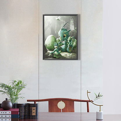 Small Dinosaur - Full Round Drill Diamond Painting 30*40CM