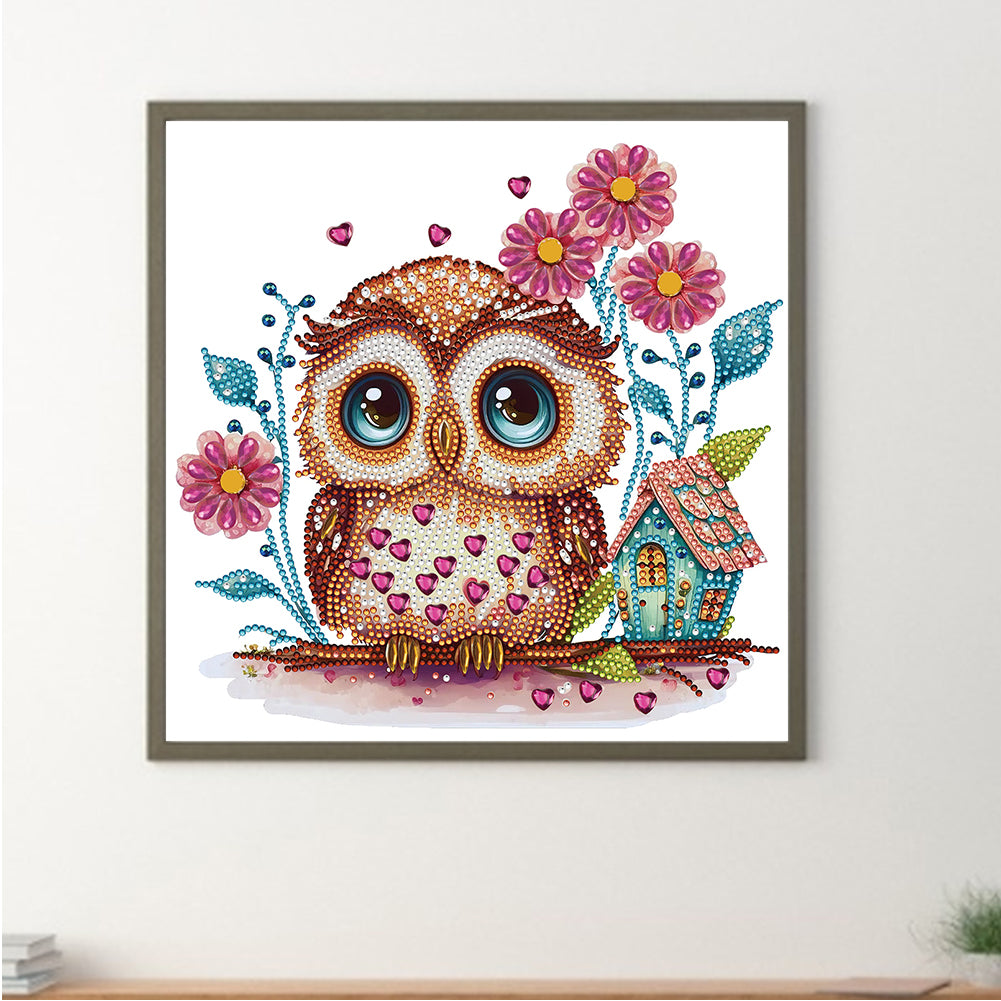 Owl - Special Shaped Drill Diamond Painting 30*30CM