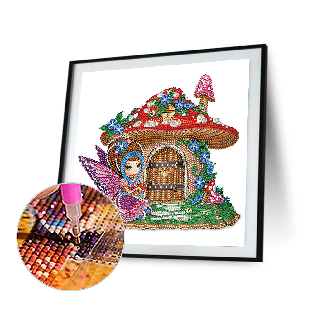 Mushroom Angel - Special Shaped Drill Diamond Painting 30*30CM