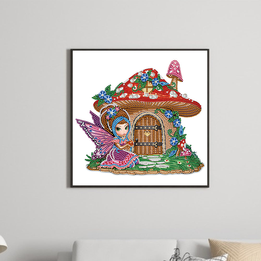 Mushroom Angel - Special Shaped Drill Diamond Painting 30*30CM