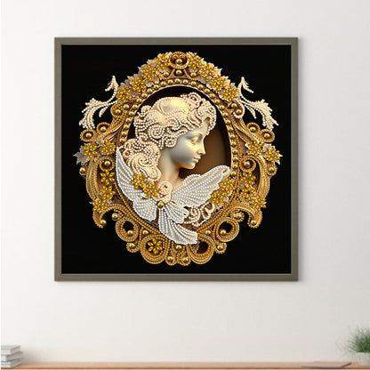 European And American Classical-Mother Angel - Special Shaped Drill Diamond Painting 35*35CM