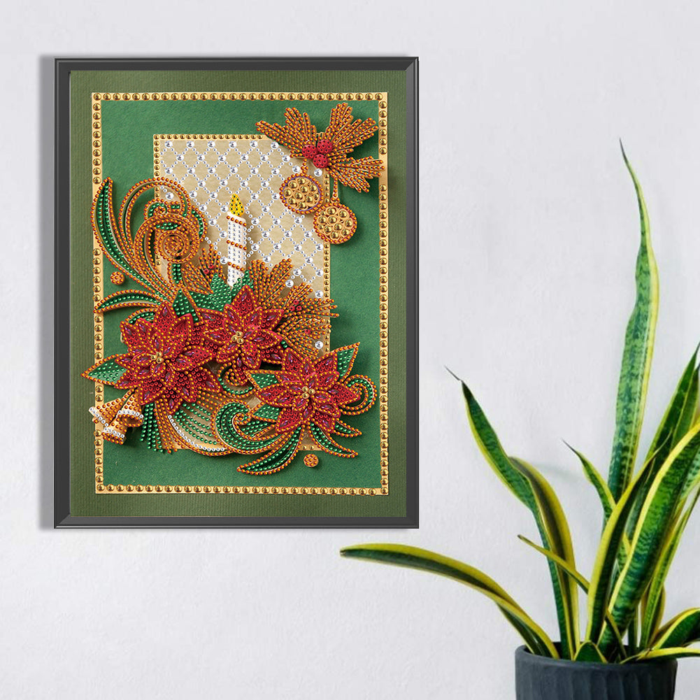 Quilling Paper Painting Greeting Card - Special Shaped Drill Diamond Painting 30*40CM