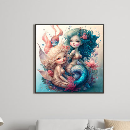 Mermaid Sisters - Full Square Drill Diamond Painting 40*40CM