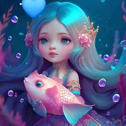 Mermaid - Full Square Drill Diamond Painting 40*40CM