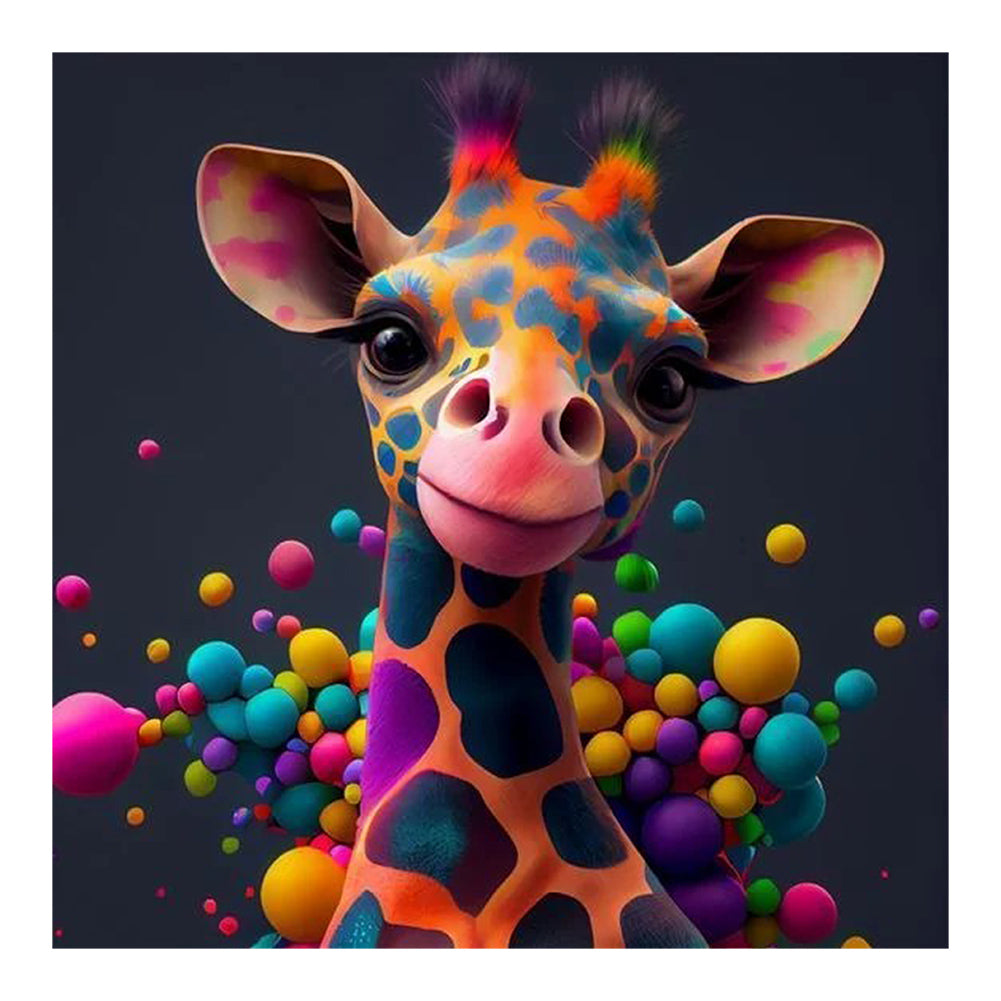 Ball Giraffe - Full Round Drill Diamond Painting 30*30CM