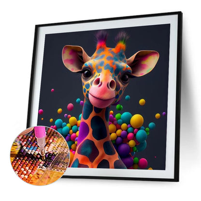 Ball Giraffe - Full Round Drill Diamond Painting 30*30CM