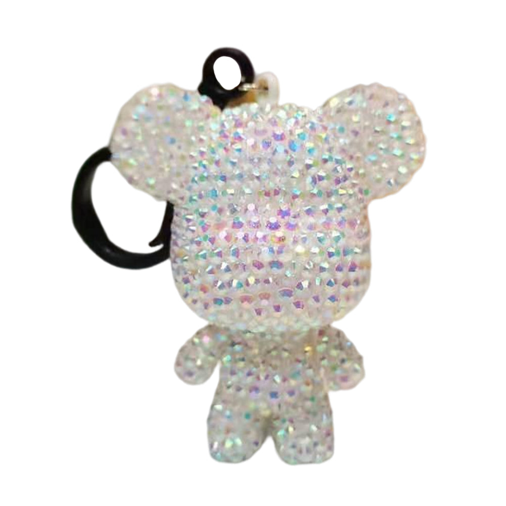 DIY Diamond Art Keychains 2.17x2.56Inch Cartoon Bear Gem Keychains for Women Bag