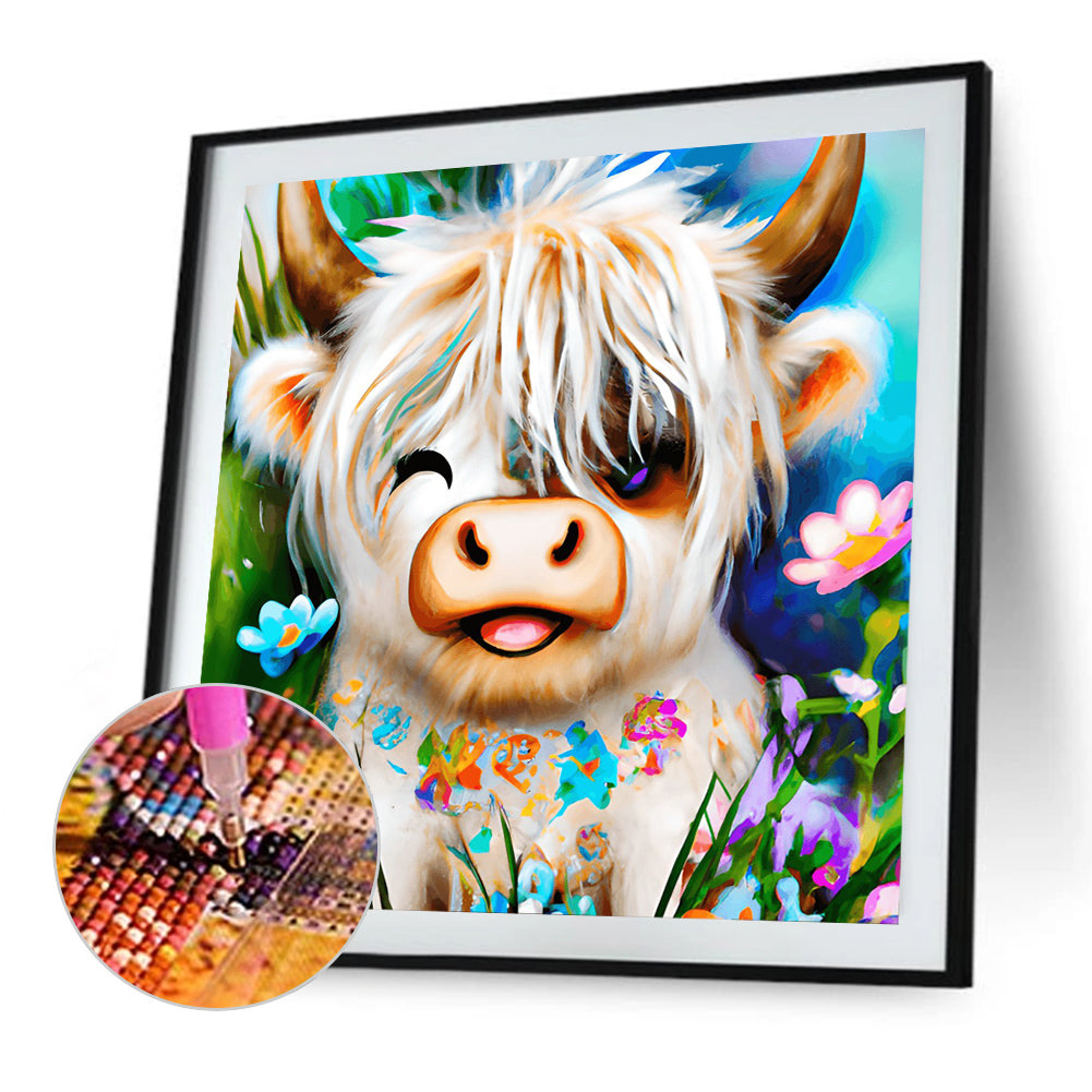 Highland Yak - Full Round Drill Diamond Painting 30*30CM