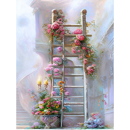 Attic Ladder - Full Round Drill Diamond Painting 30*40CM