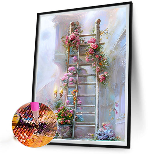 Attic Ladder - Full Round Drill Diamond Painting 30*40CM