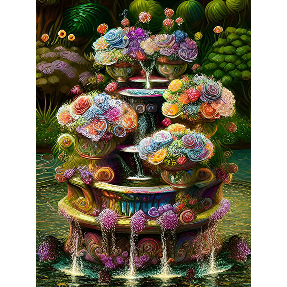 Pond - Full Round Drill Diamond Painting 30*40CM