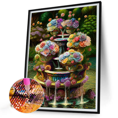 Pond - Full Round Drill Diamond Painting 30*40CM