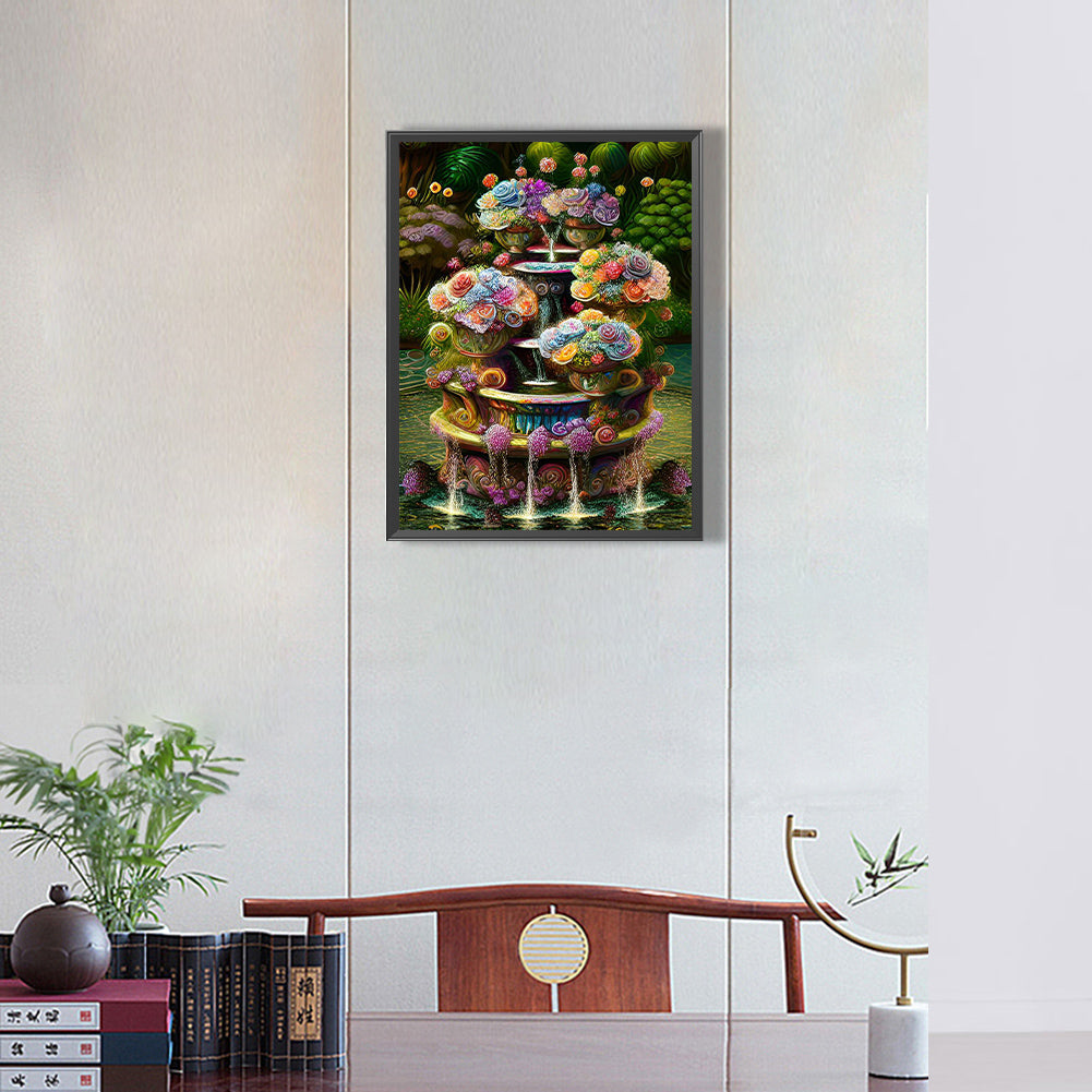 Pond - Full Round Drill Diamond Painting 30*40CM
