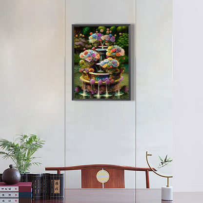 Pond - Full Round Drill Diamond Painting 30*40CM