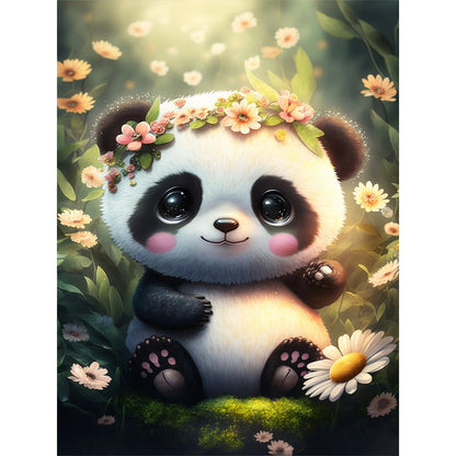 Cute Panda - Full Round Drill Diamond Painting 30*40CM