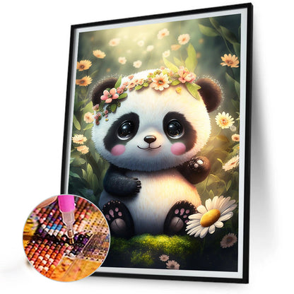 Cute Panda - Full Round Drill Diamond Painting 30*40CM