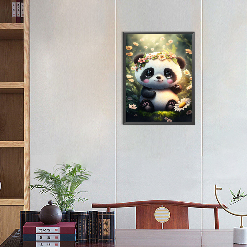 Cute Panda - Full Round Drill Diamond Painting 30*40CM