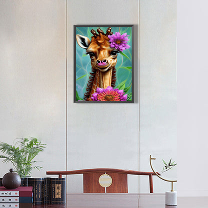 Elegant Giraffe - Full Round Drill Diamond Painting 30*40CM