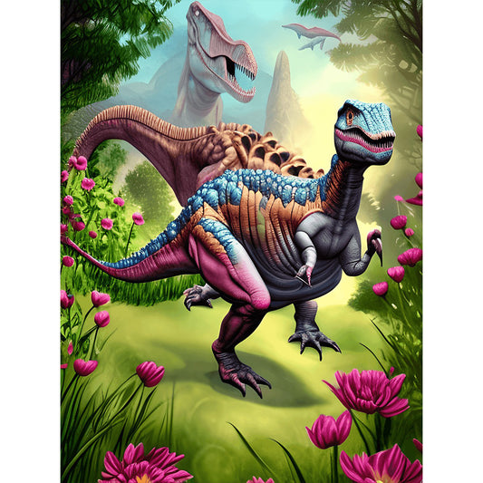 Era Of Dinosaurs - Full Round Drill Diamond Painting 30*40CM