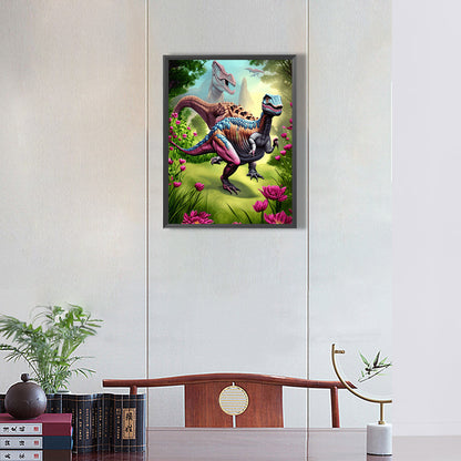 Era Of Dinosaurs - Full Round Drill Diamond Painting 30*40CM