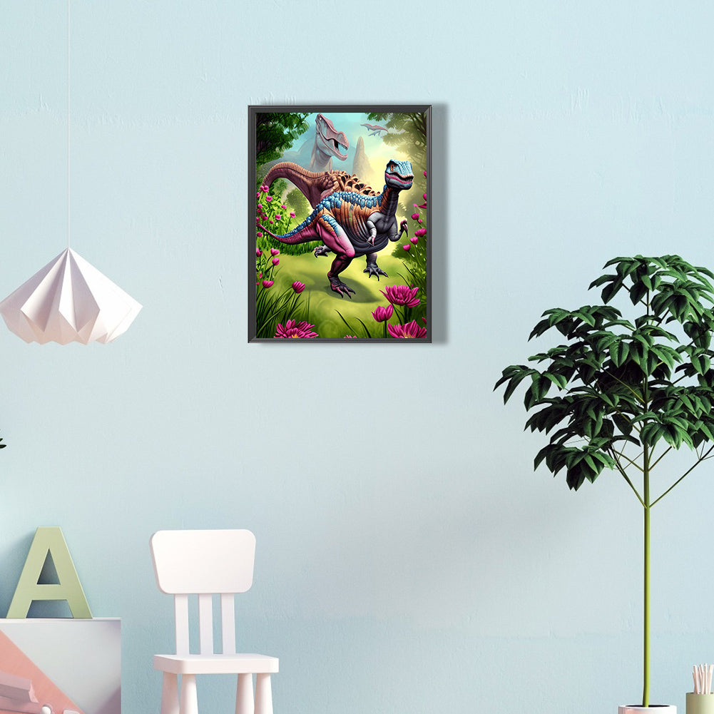 Era Of Dinosaurs - Full Round Drill Diamond Painting 30*40CM