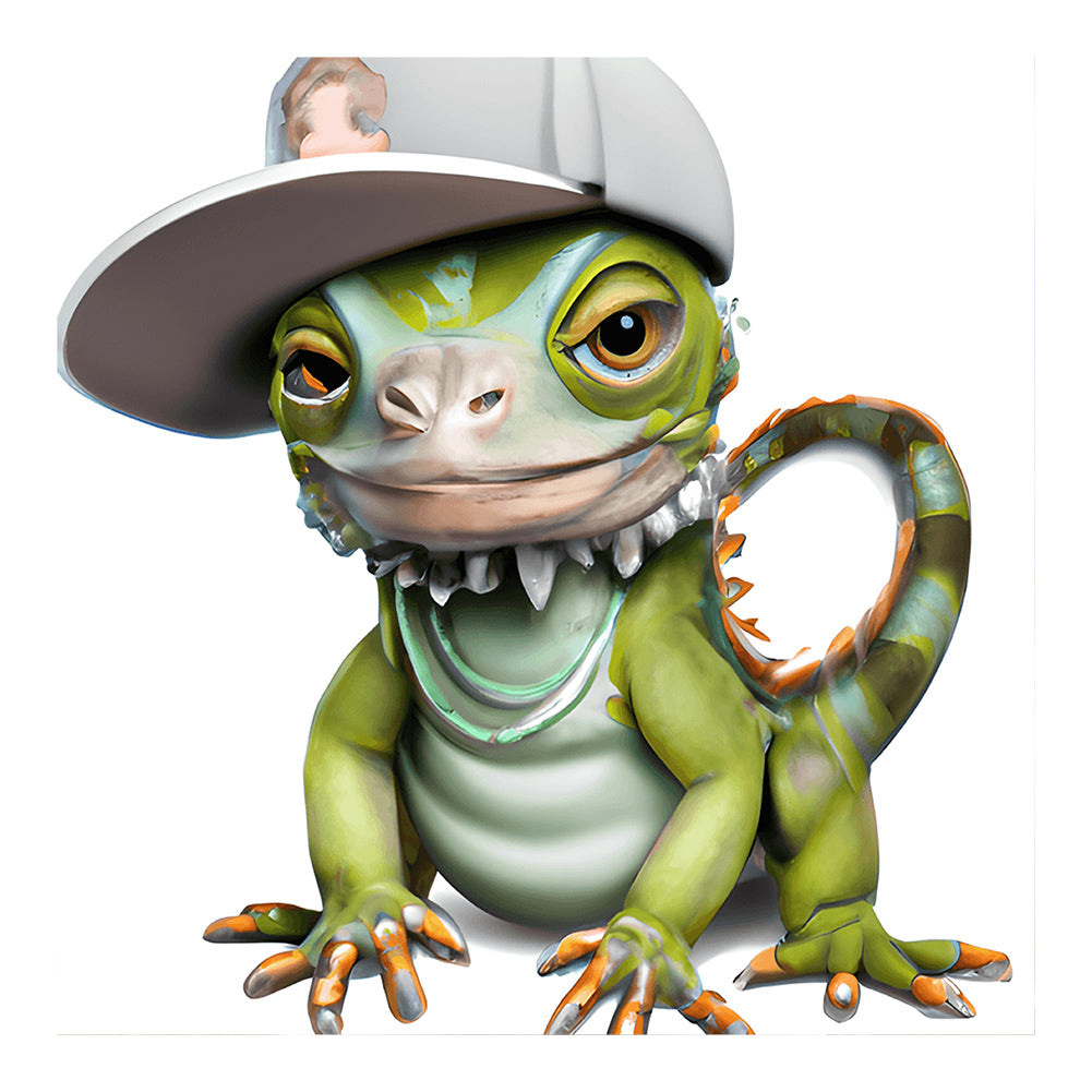 Big Head Lizard - Full Round Drill Diamond Painting 30*30CM