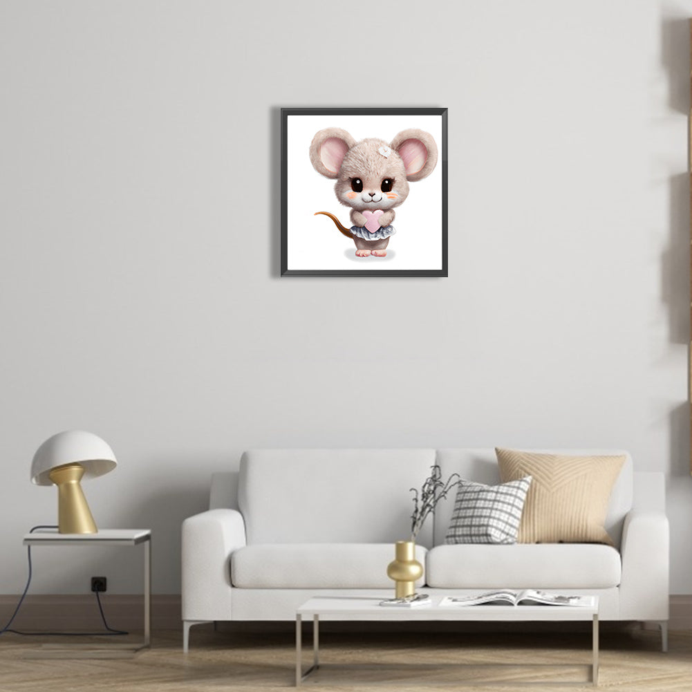 Big Head Animal Mouse - Full Round Drill Diamond Painting 30*30CM