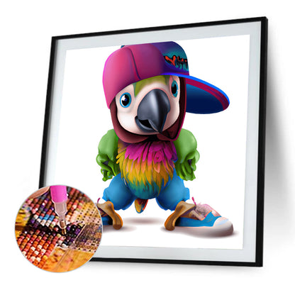 Big Head Parrot - Full Round Drill Diamond Painting 30*30CM