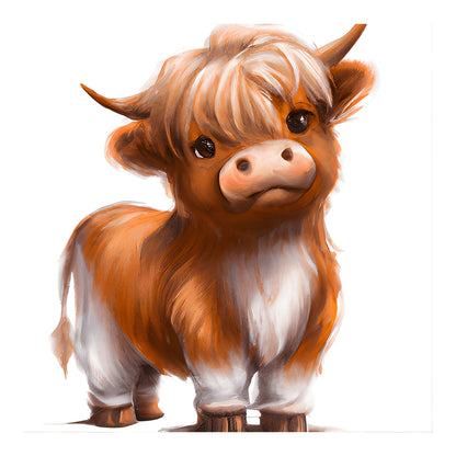 Big Head Animal Yak - Full Round Drill Diamond Painting 30*30CM