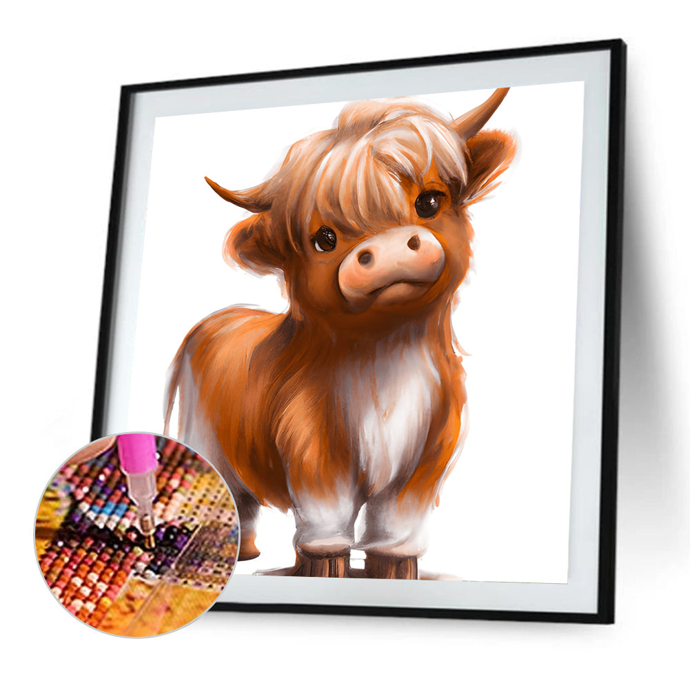 Big Head Animal Yak - Full Round Drill Diamond Painting 30*30CM