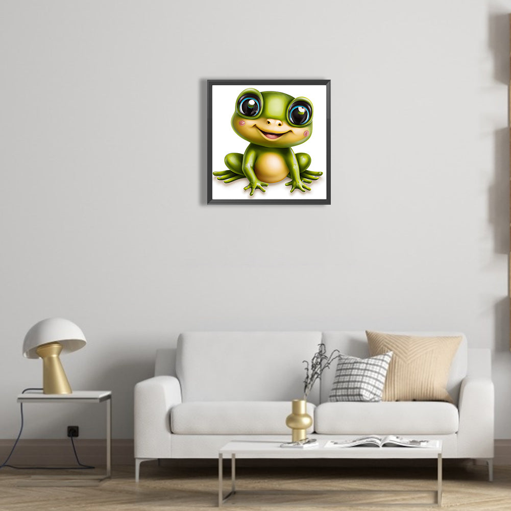 Big Head Animal Frog - Full Round Drill Diamond Painting 30*30CM
