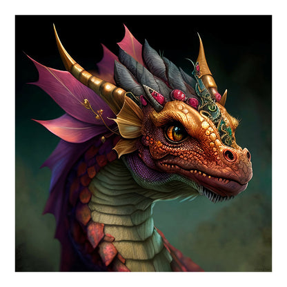Color Dragon - Full Round Drill Diamond Painting 30*30CM
