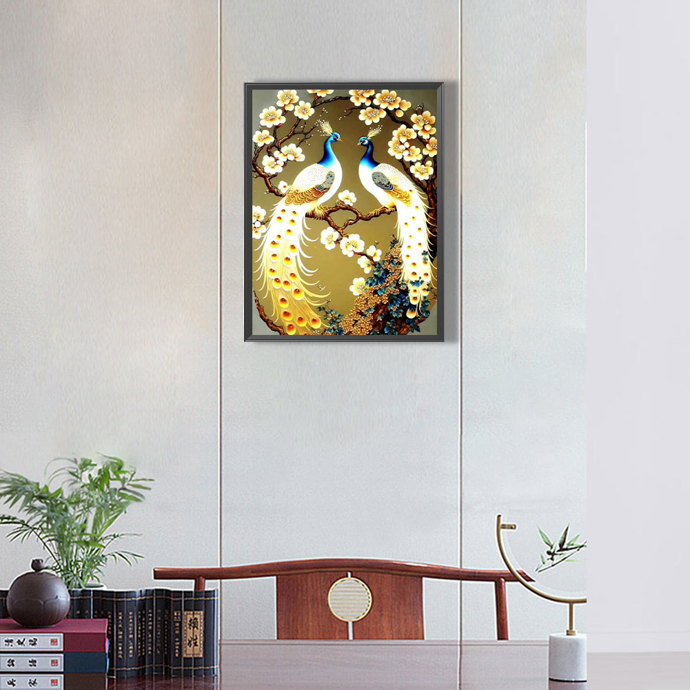 Peacock - Full Round Drill Diamond Painting 30*40CM